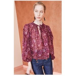 Ulla Johnson Carmine Floral Blouse